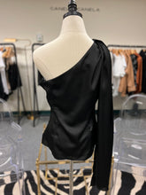 Load image into Gallery viewer, Black  satin top
